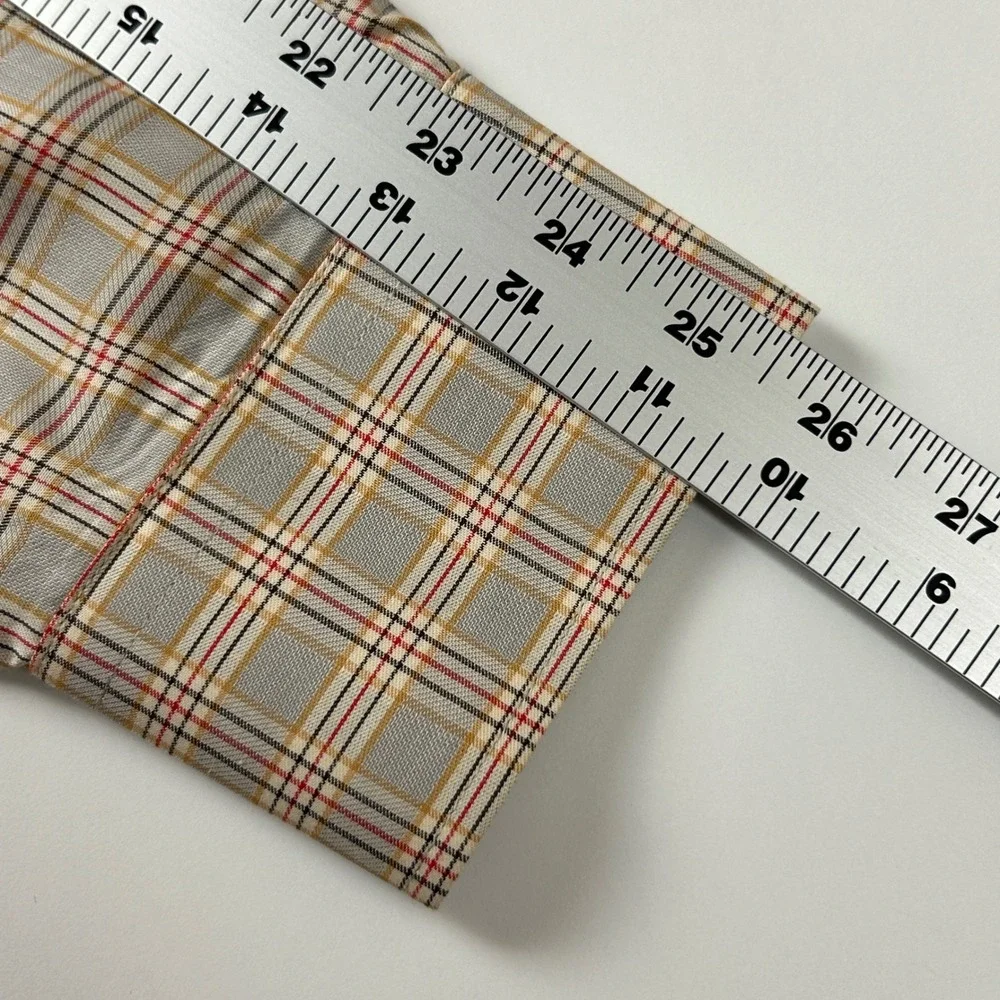 Alan Flusser Mens XXL Plaid Button Down Casual Long‎ Sleeve Shirt